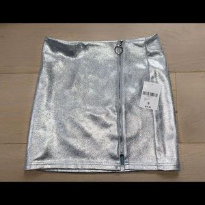 f21 silver skirt